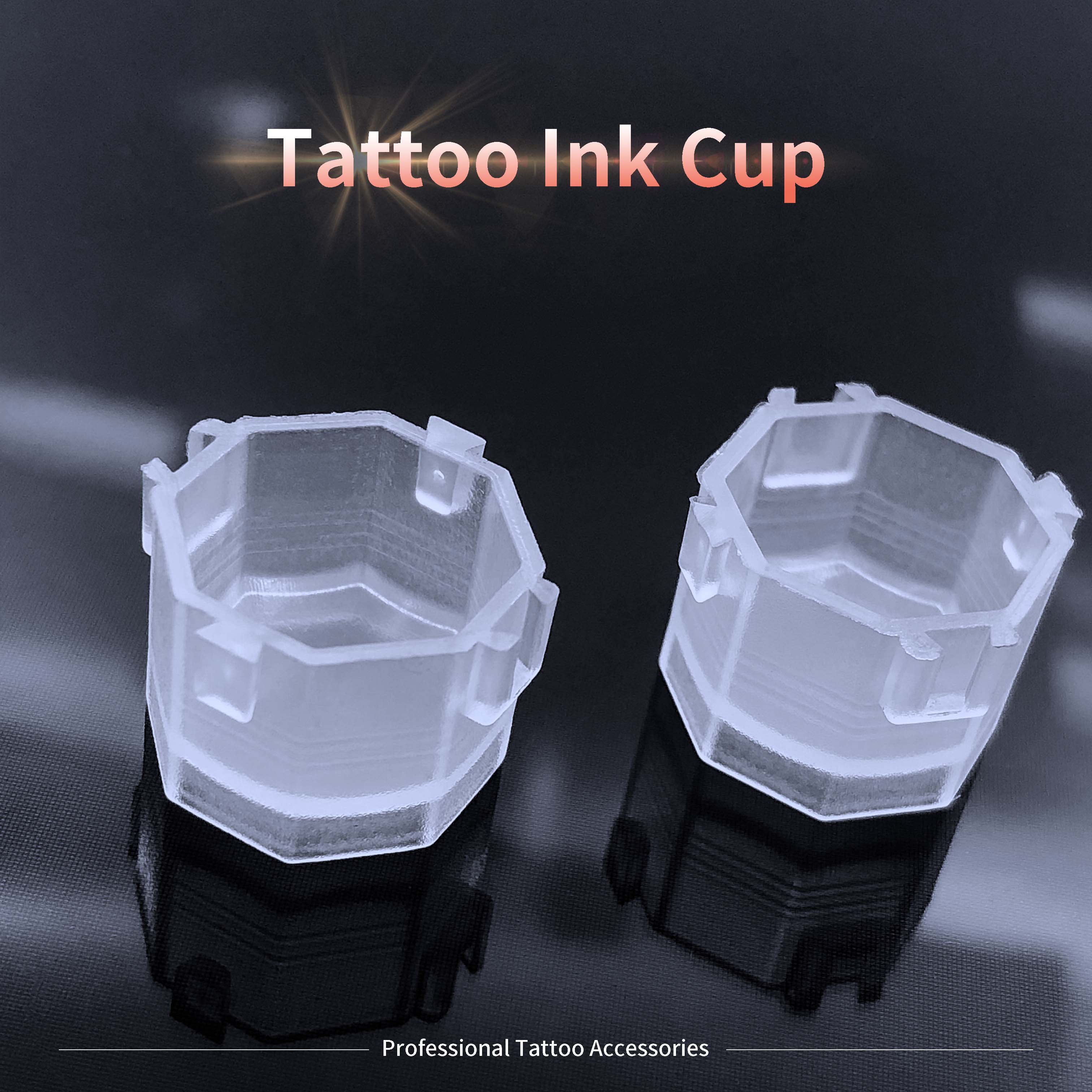 Tattoo Ink Cups Studio Accessories 200 PCS - Set of 200 tattoo ink cups for studio use.