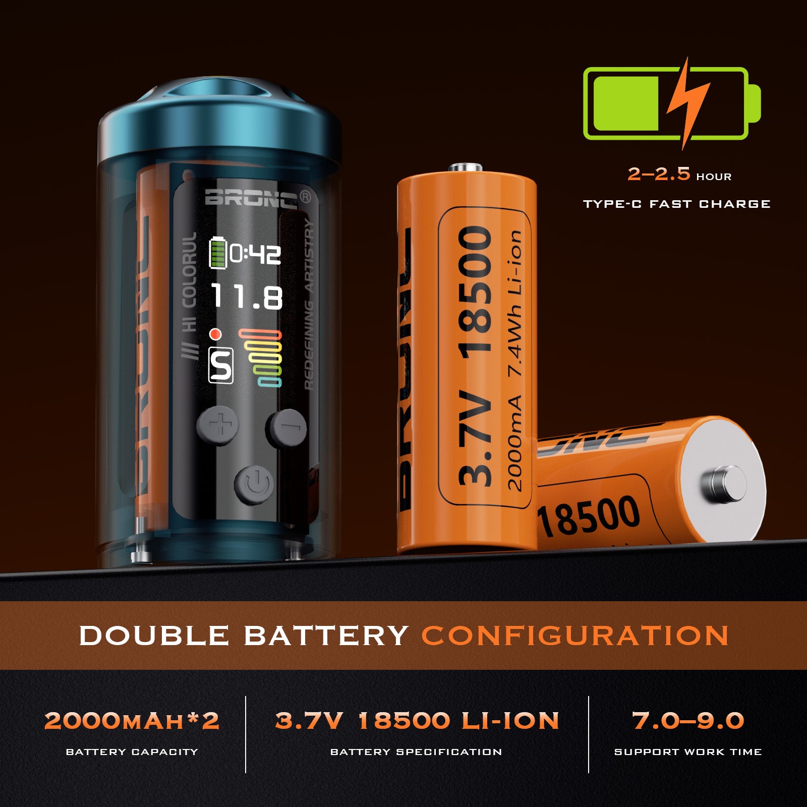 bronc x2 wireless tattoo machine