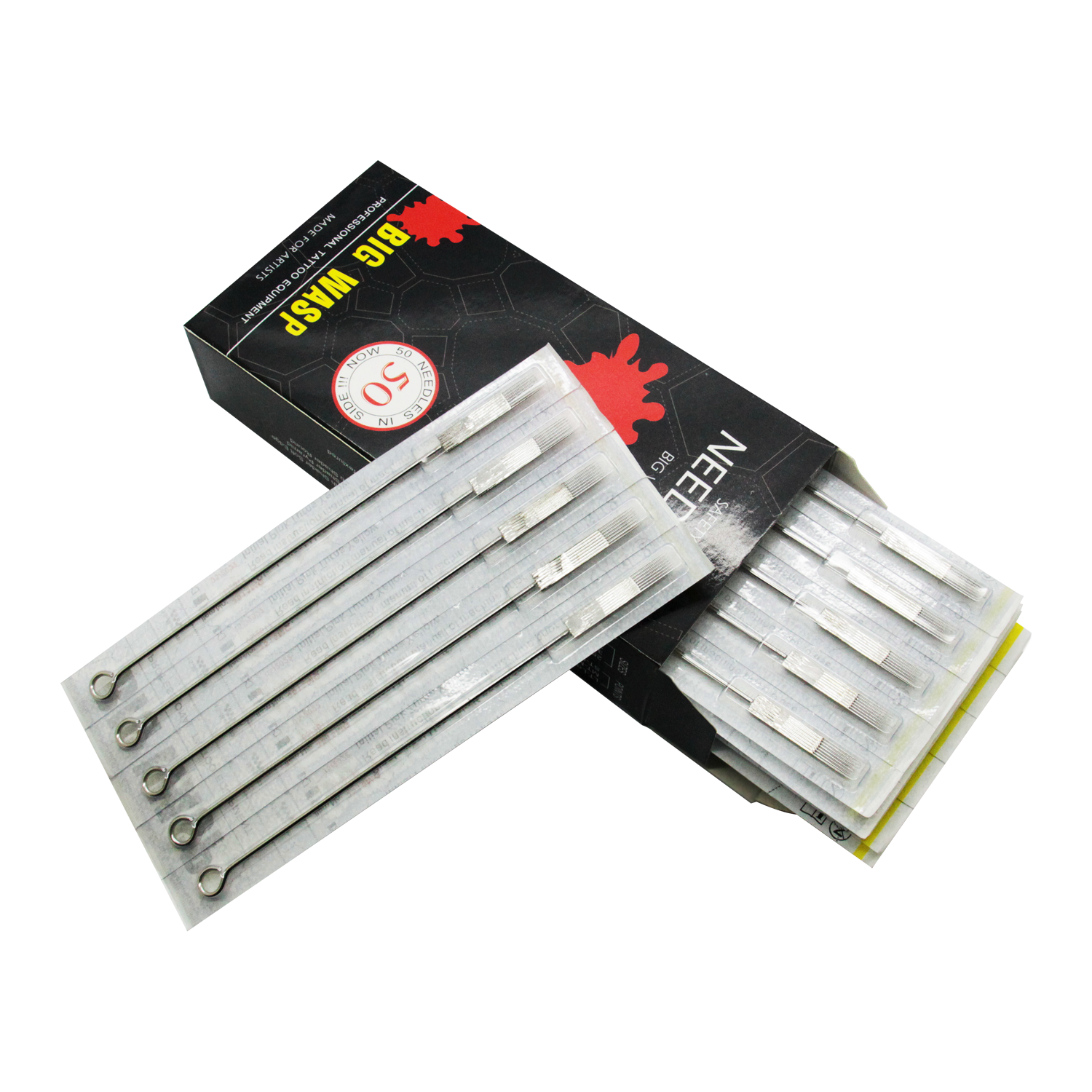 BIG WASP Premium Tattoo Needles Magnums 50 PCS