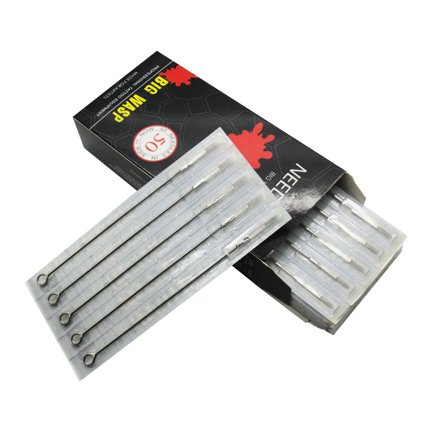 BIG WASP Premium Tattoo Needles Curved Magnums 50 PCS