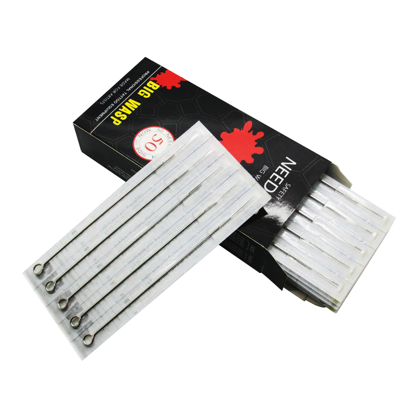 BIG WASP Premium Tattoo Needles Round Shaders 50 PCS