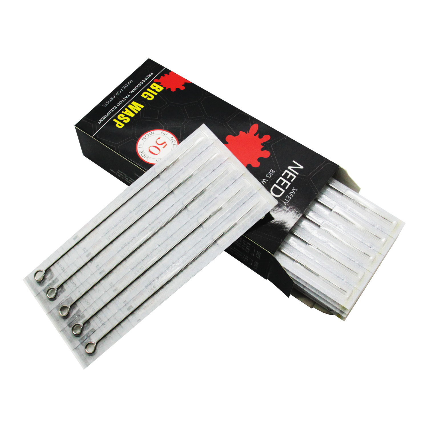 BIG WASP Premium Tattoo Needles Round Shaders 50 PCS
