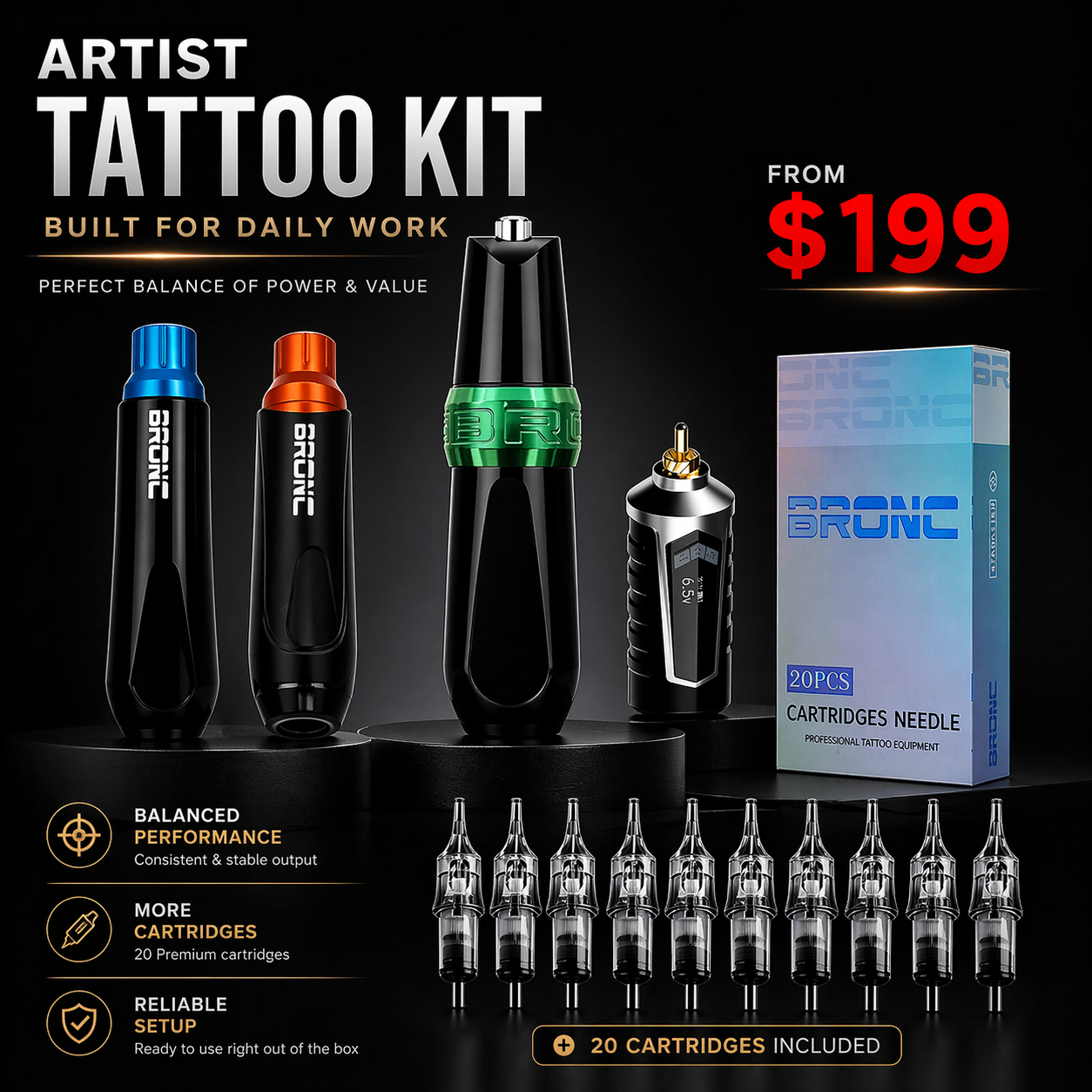 Professional tattoo kit by Bigwasp tattoo