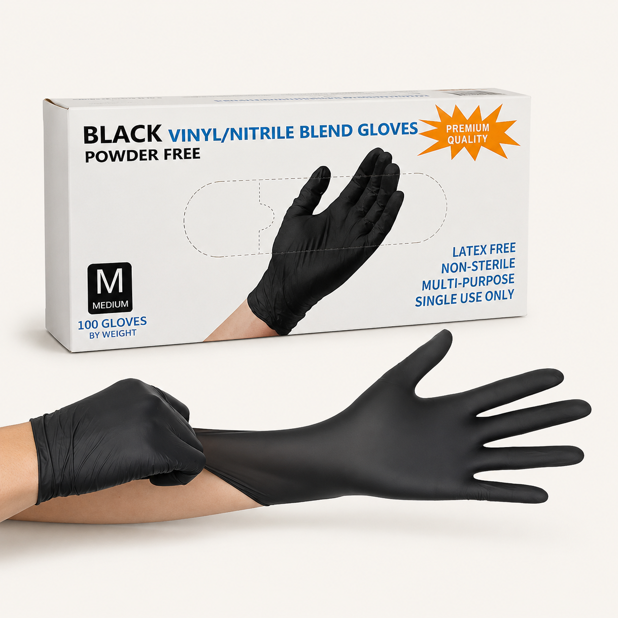 Disposable Nitrile Gloves — Box of 100