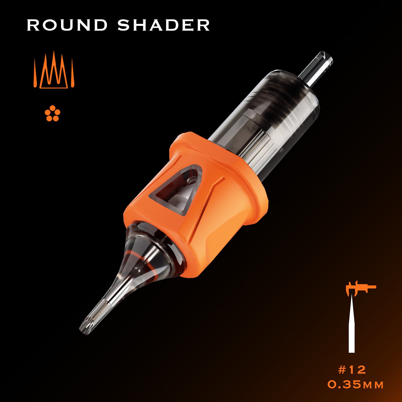 Bigwasp Energy Rubber Cartridge Needles – Round Shaders (20PCS)