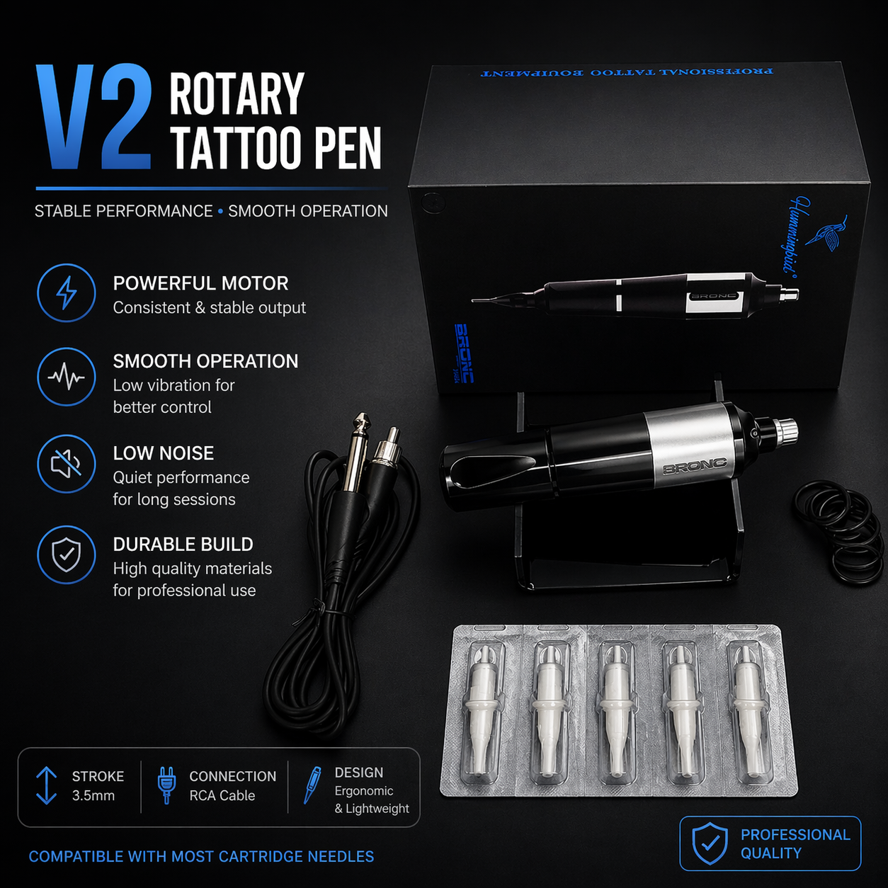 Professional starter tattoo kit by Bronc tattoo supply
