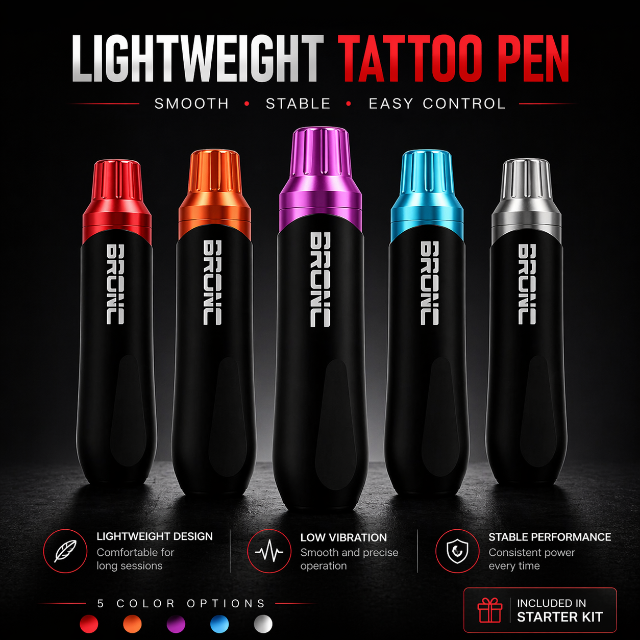 Professional starter tattoo kit by Bronc tattoo supply
