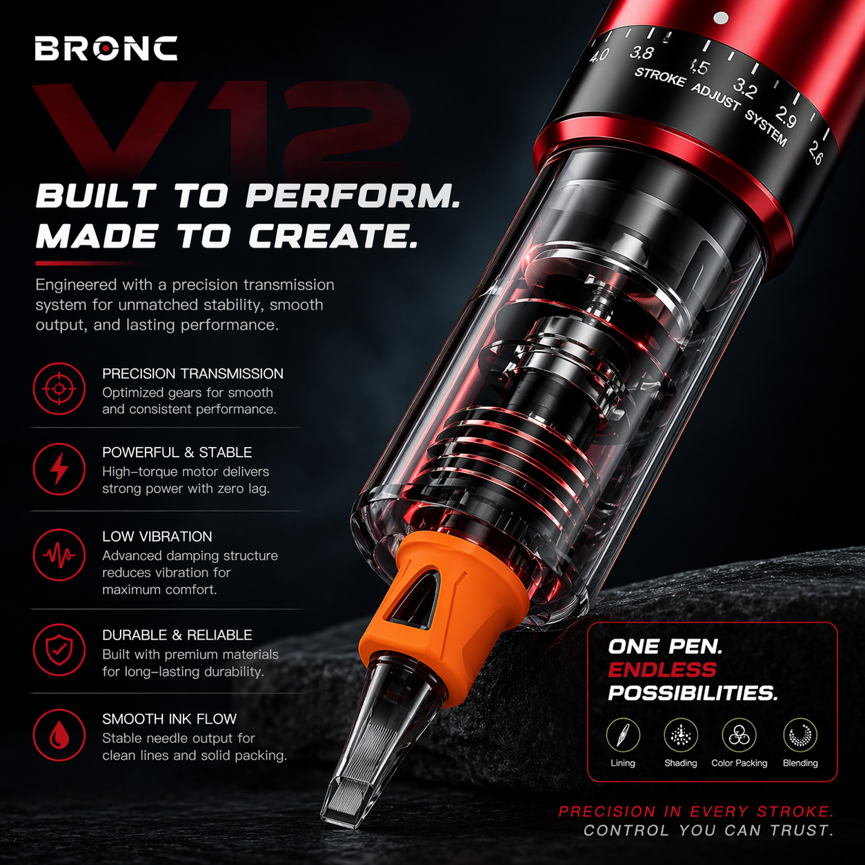 Bigwasp wireless tattoo machine