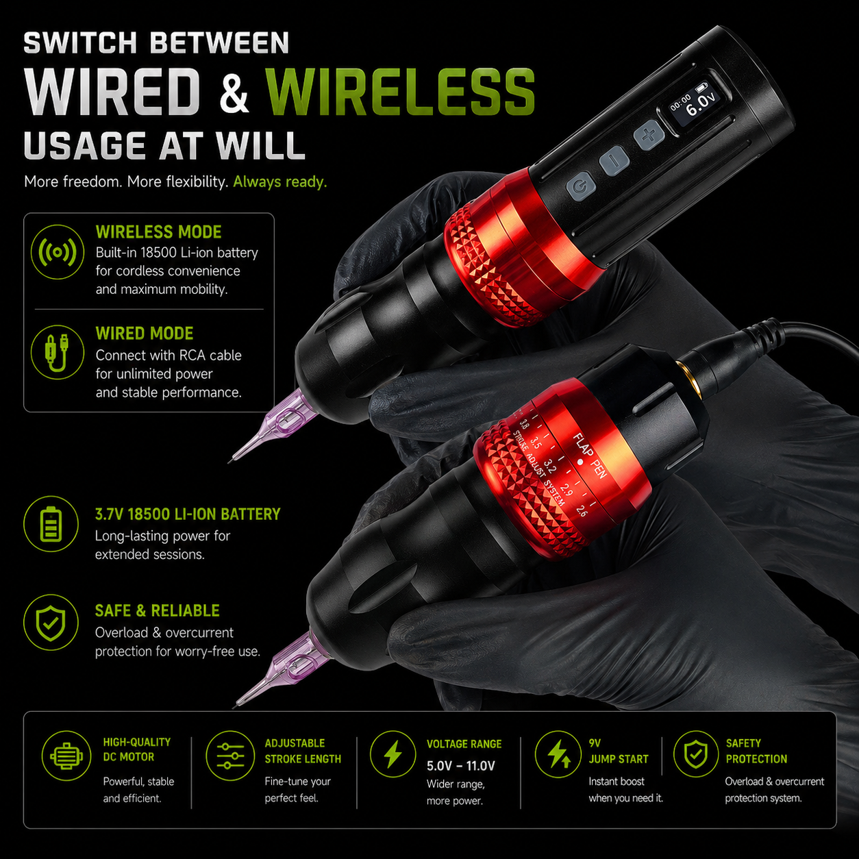 Bigwasp wireless tattoo pen