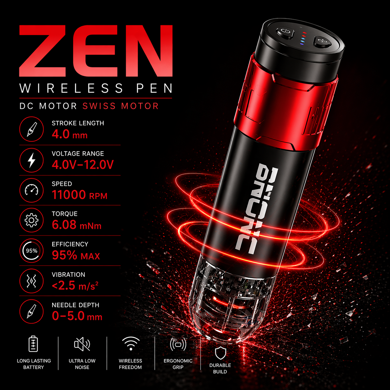 BIgwasp wireless tattoo pen
