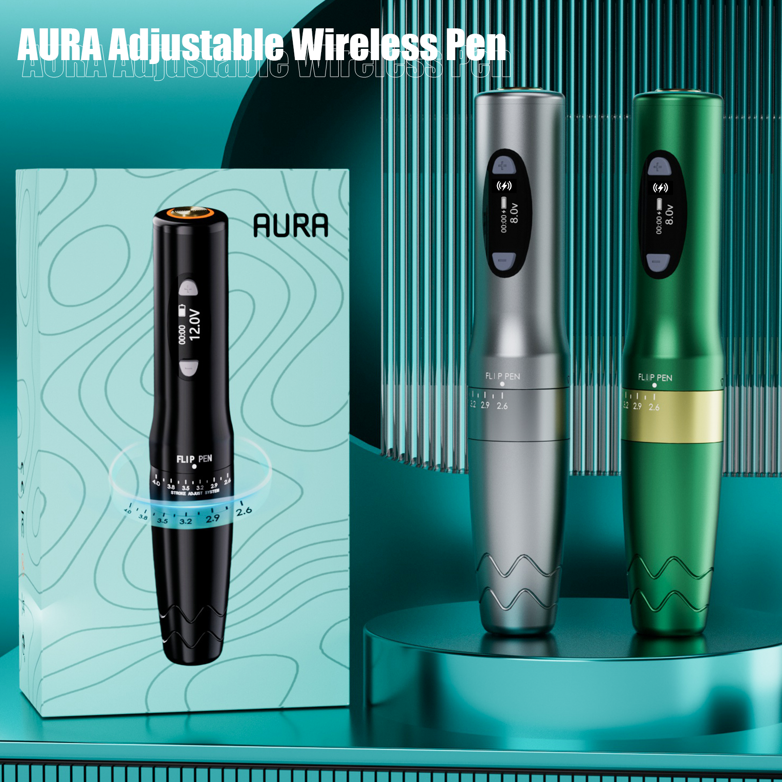 AURA Adjustable Wireless Tattoo Pen