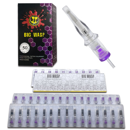 BIGWASP Cartridges Needle Transparent &Textured Needles Mix