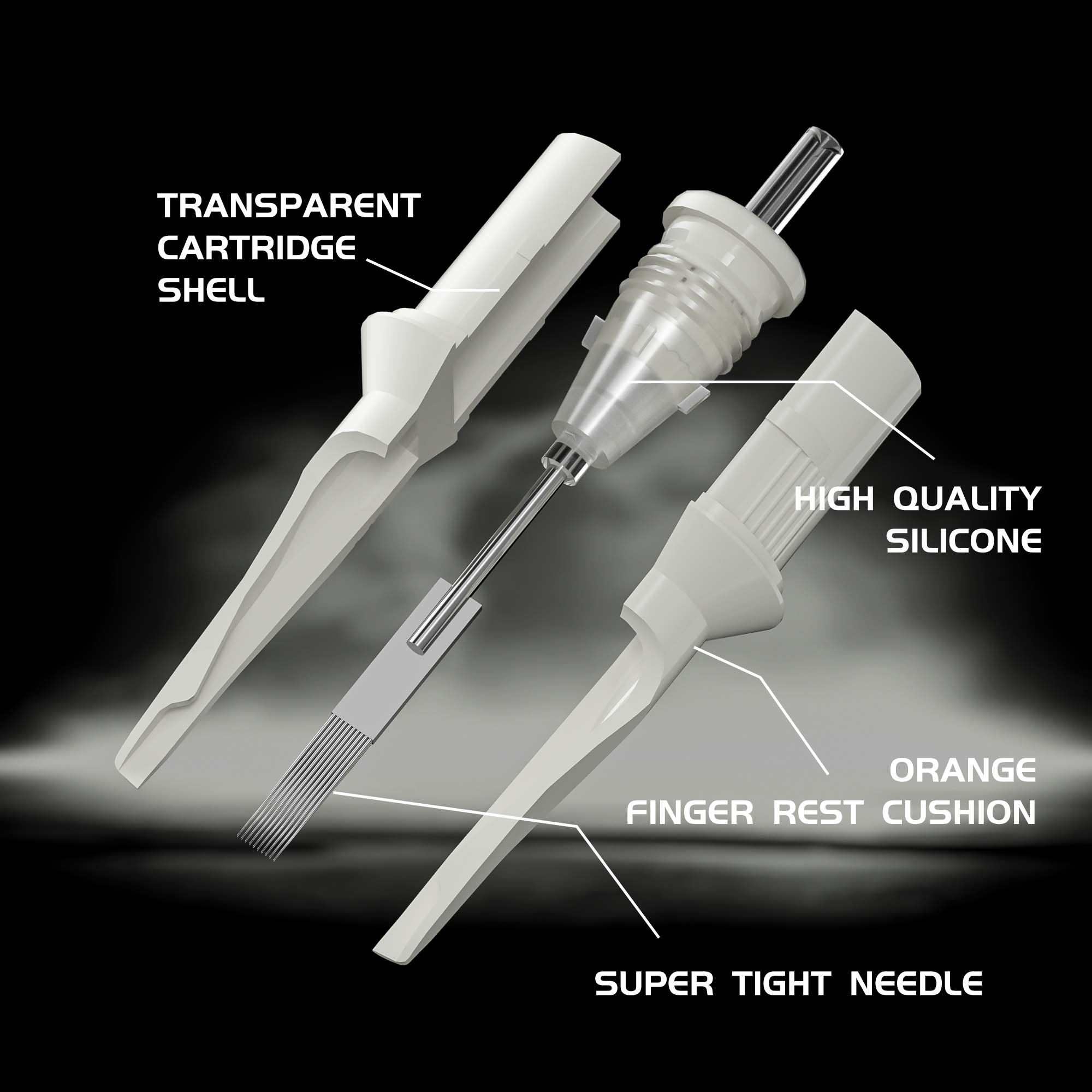 Big wasp White Cartridge Needles-Round Shader