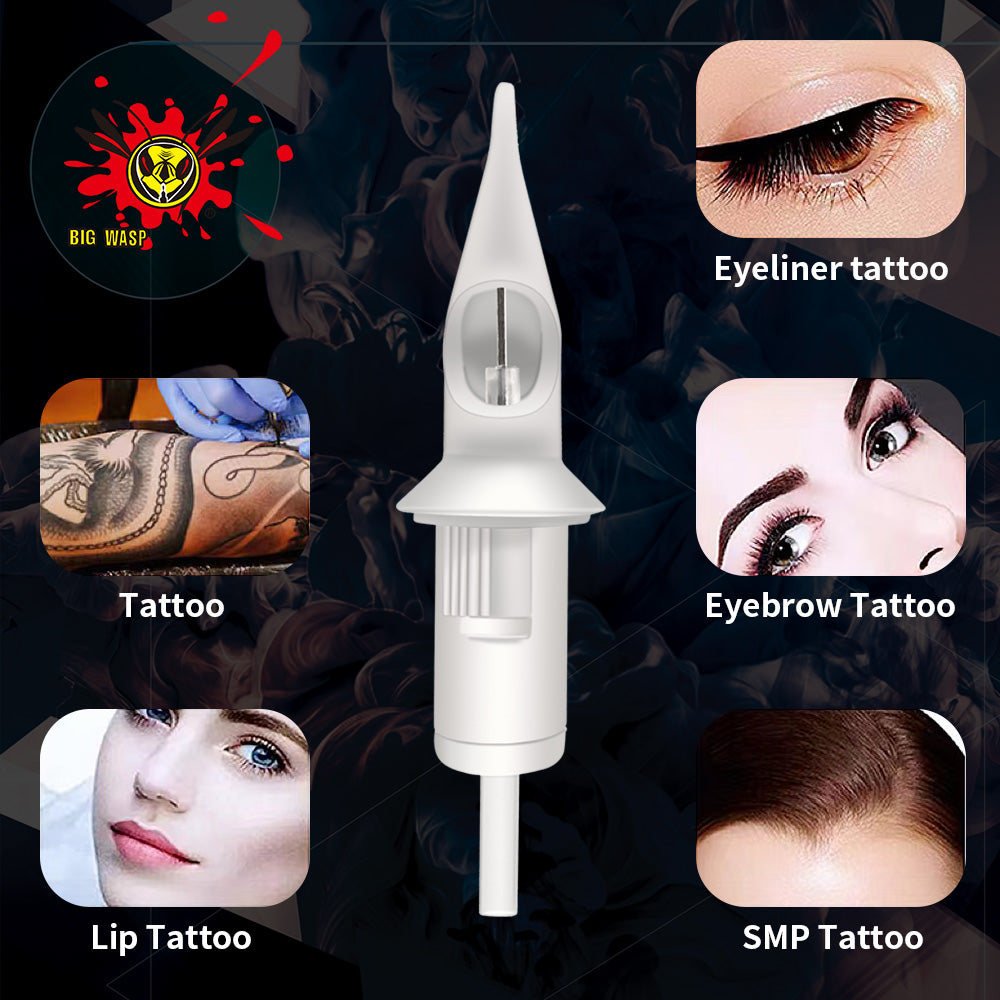 50pcs/Box White Tattoo Cartridges Needles Mix Assorted