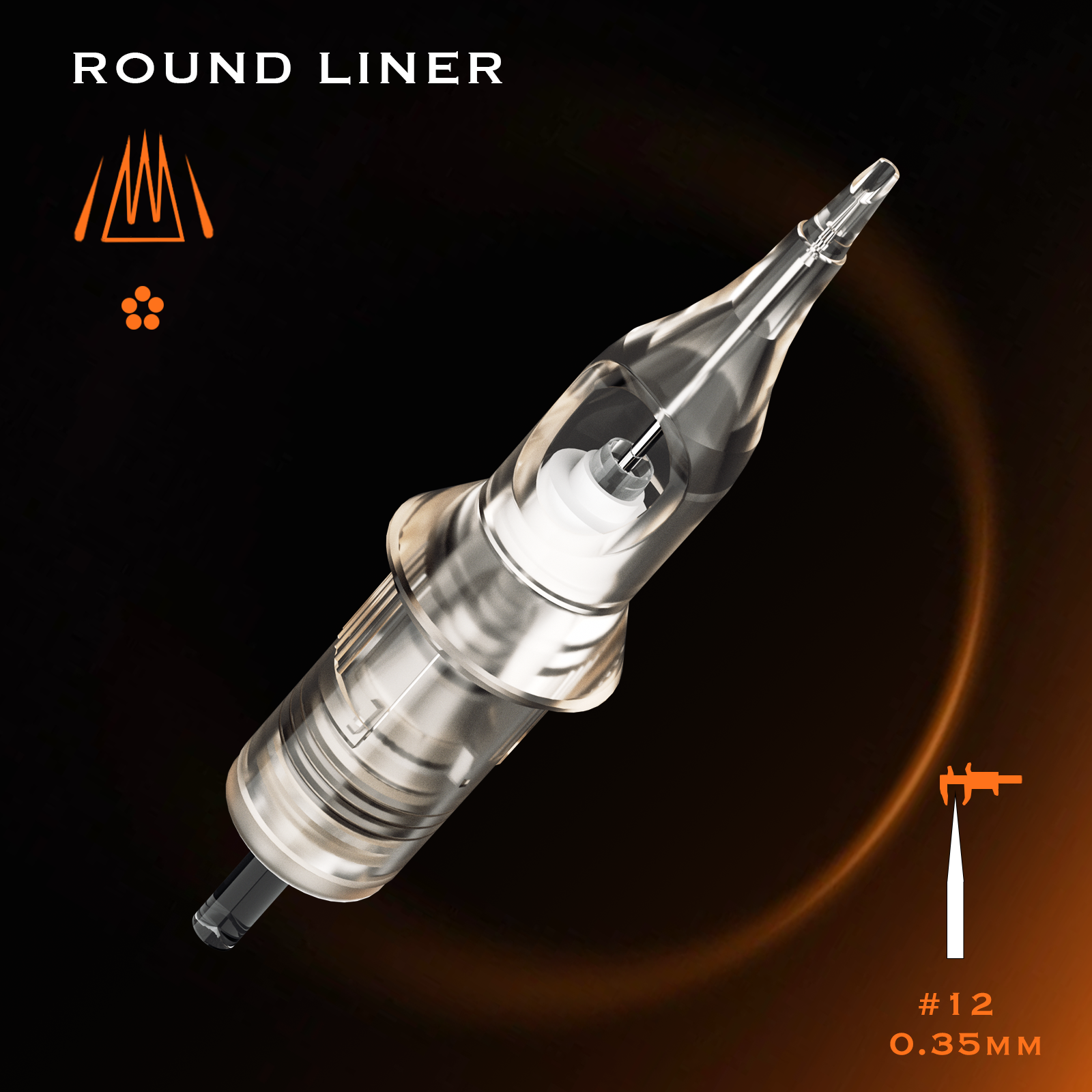 Bigwasp Tattoo Cartridges Brown Round Liner 20pcs