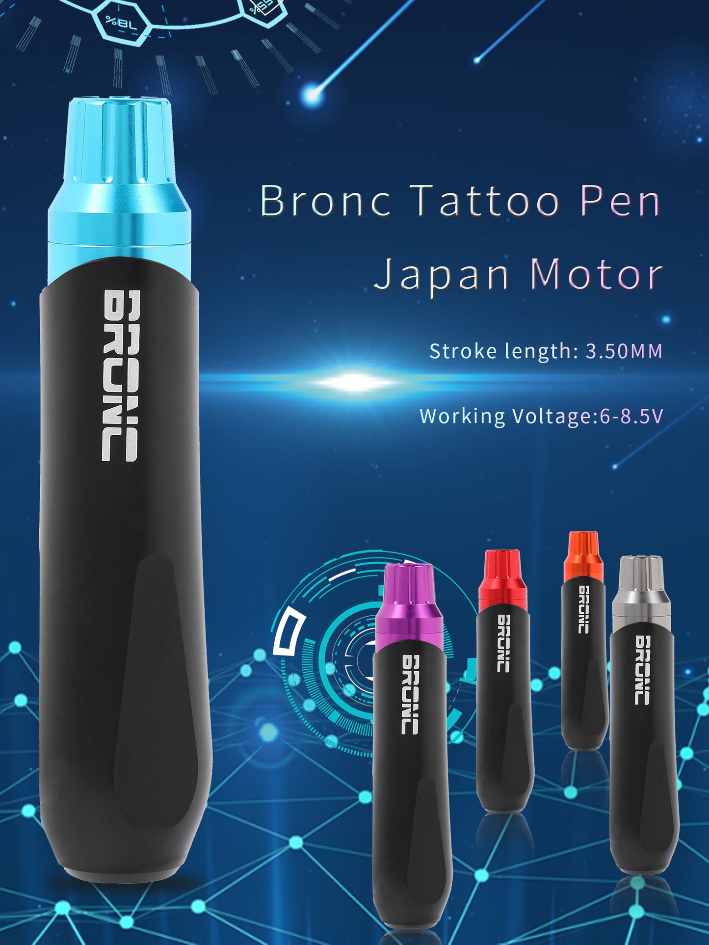 Bronc Tattoo Pen with Japan Motor