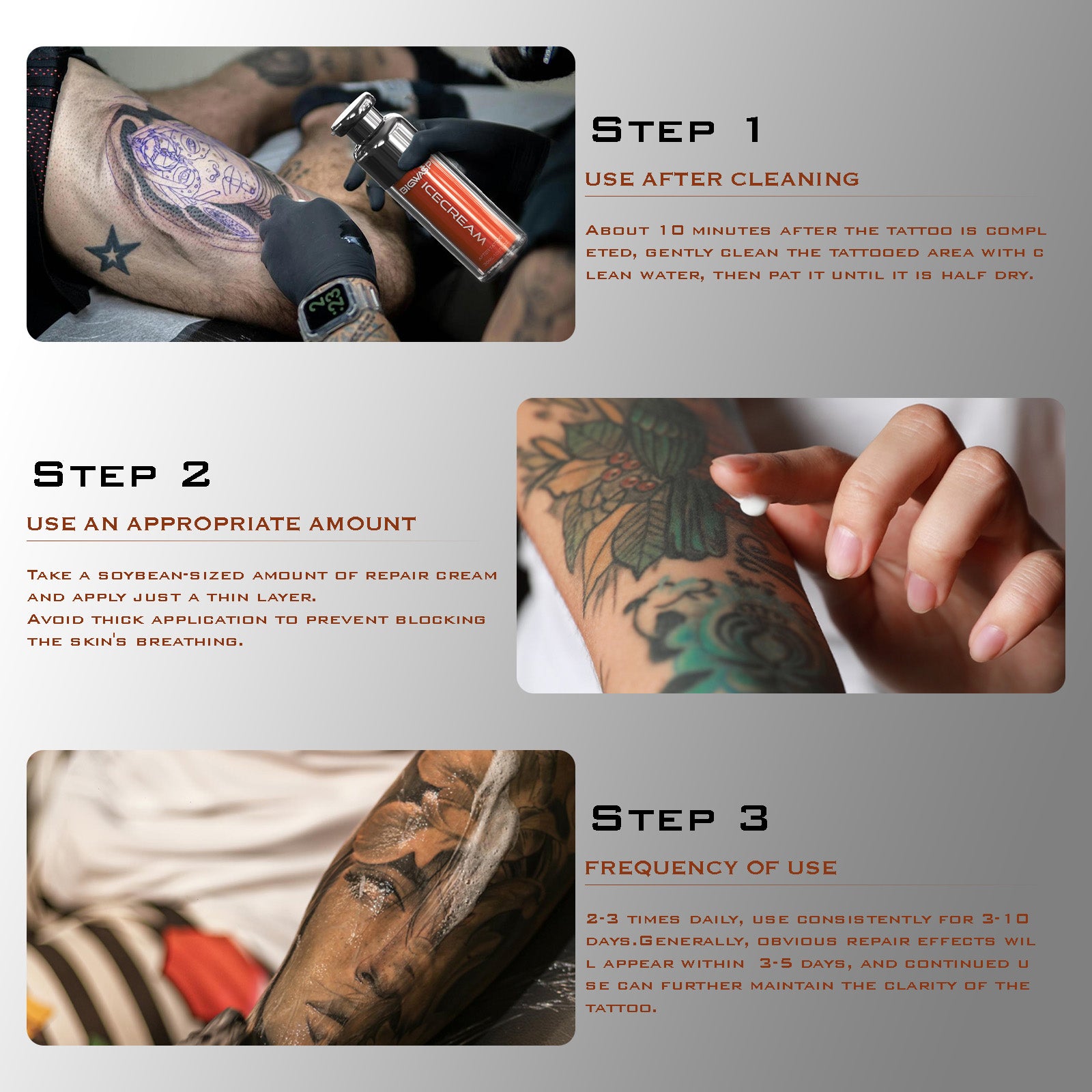 BIGWASP Icecream after tattoo care product