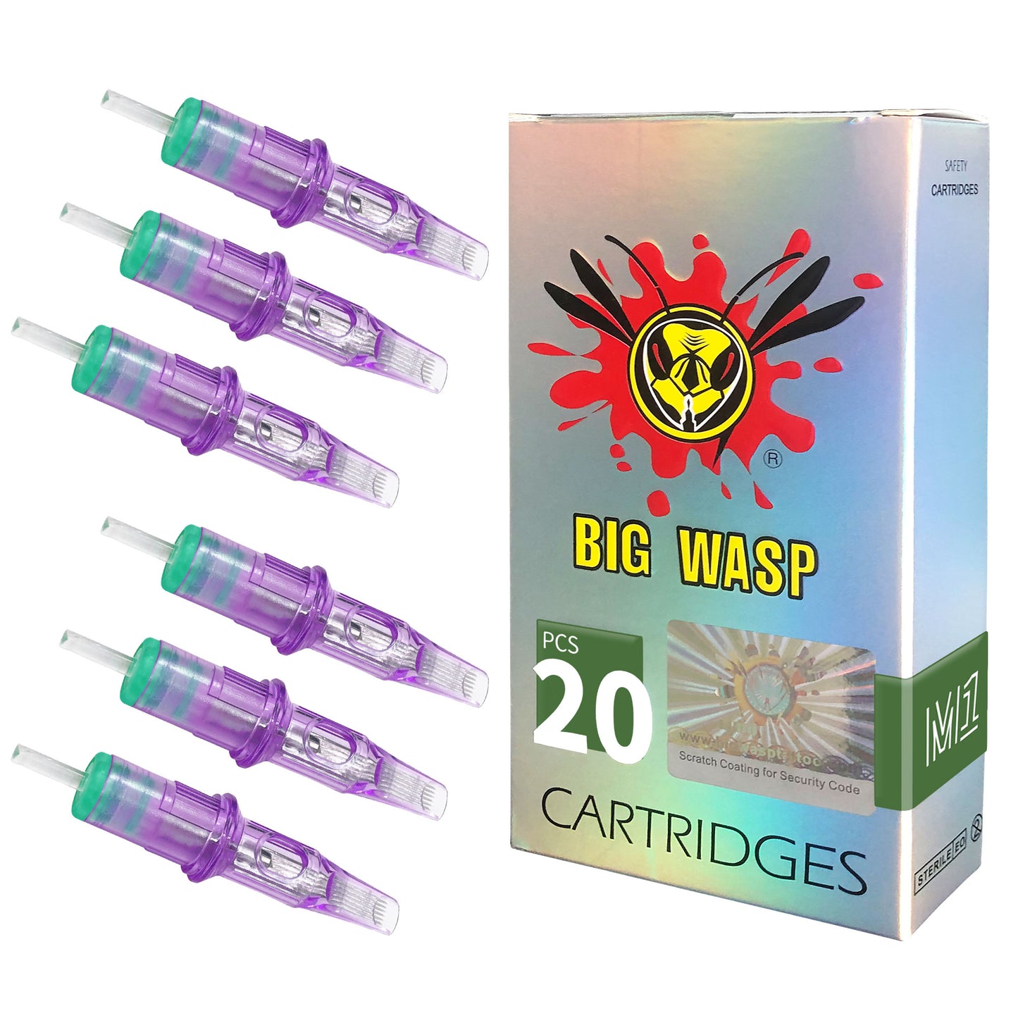 BIGWASP Needle Cartridges Purple-Magnums