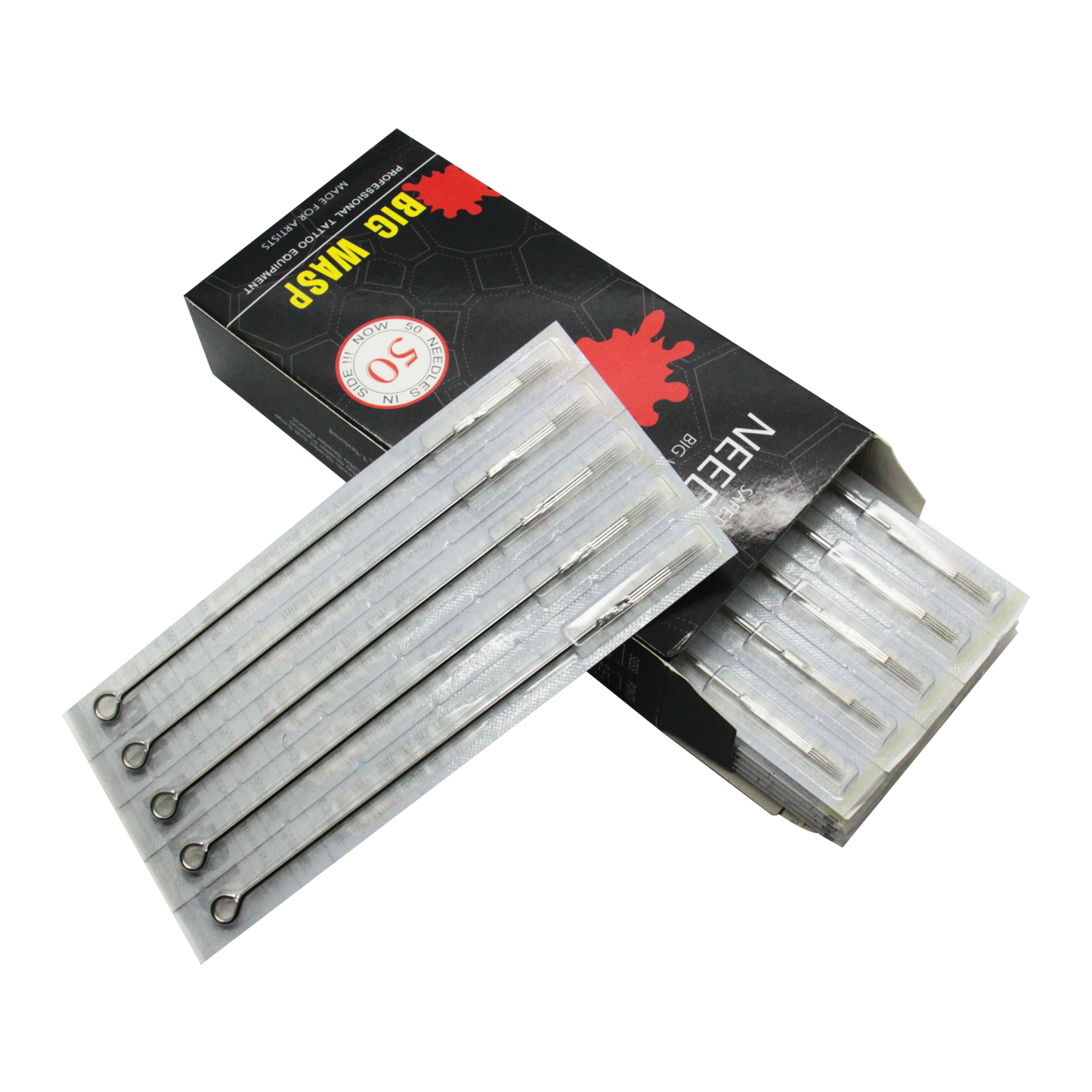 BIG WASP Premium Tattoo Needles Curved Magnums 50 PCS