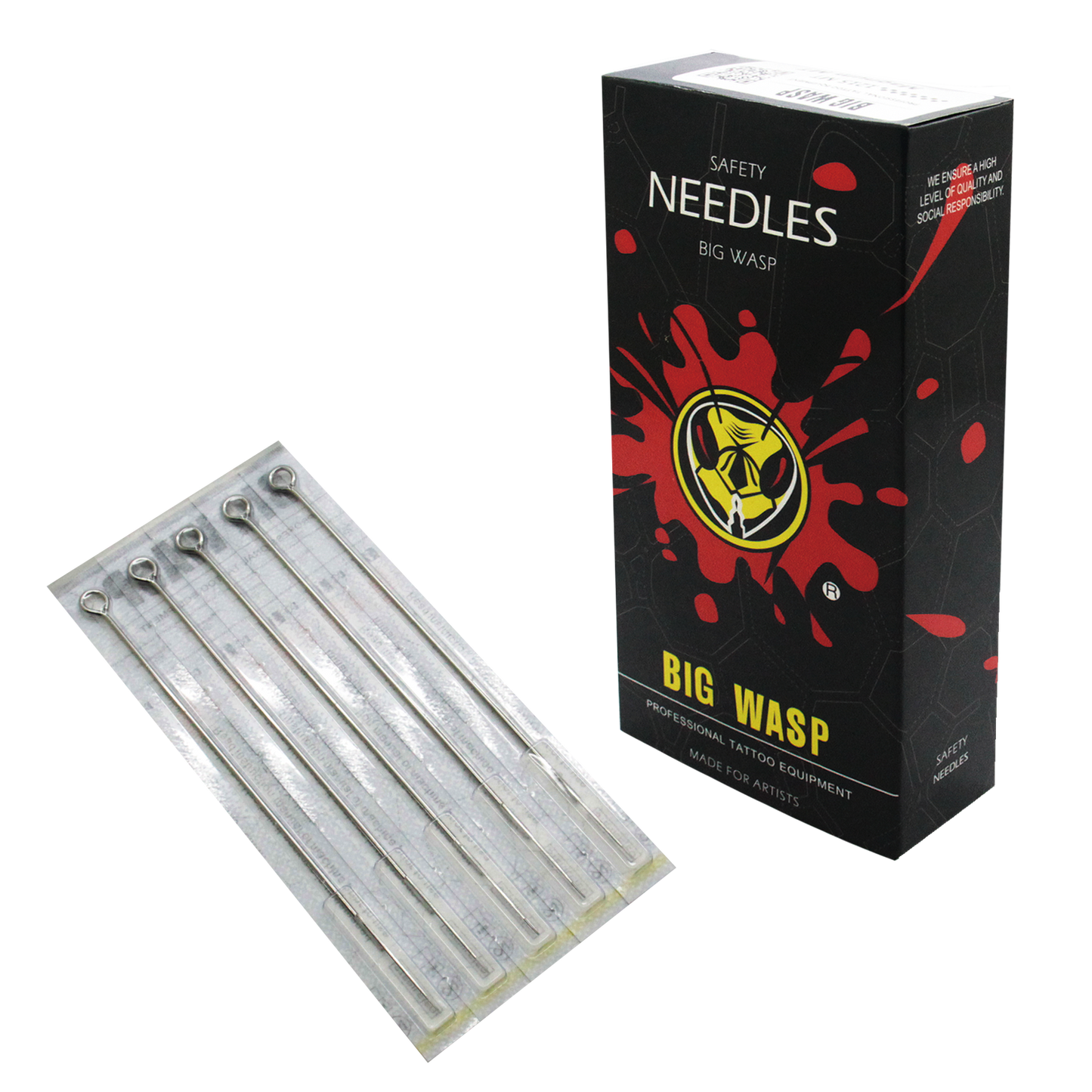 BIG WASP Premium Tattoo Needles Round Shaders 50 PCS