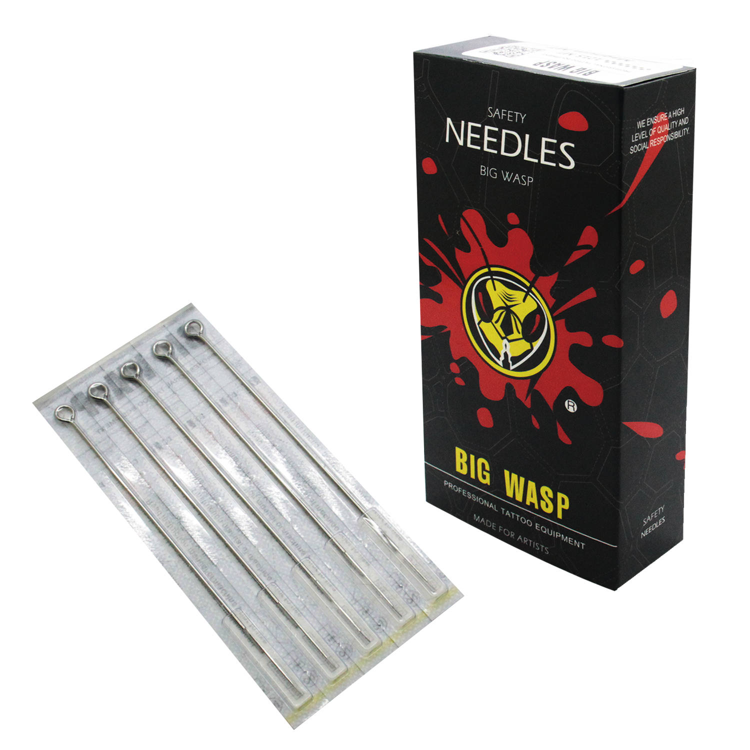 BIG WASP Premium Tattoo Needles Round Shaders 50 PCS