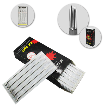 BIG WASP Premium Tattoo Needles Round Shaders 50 PCS