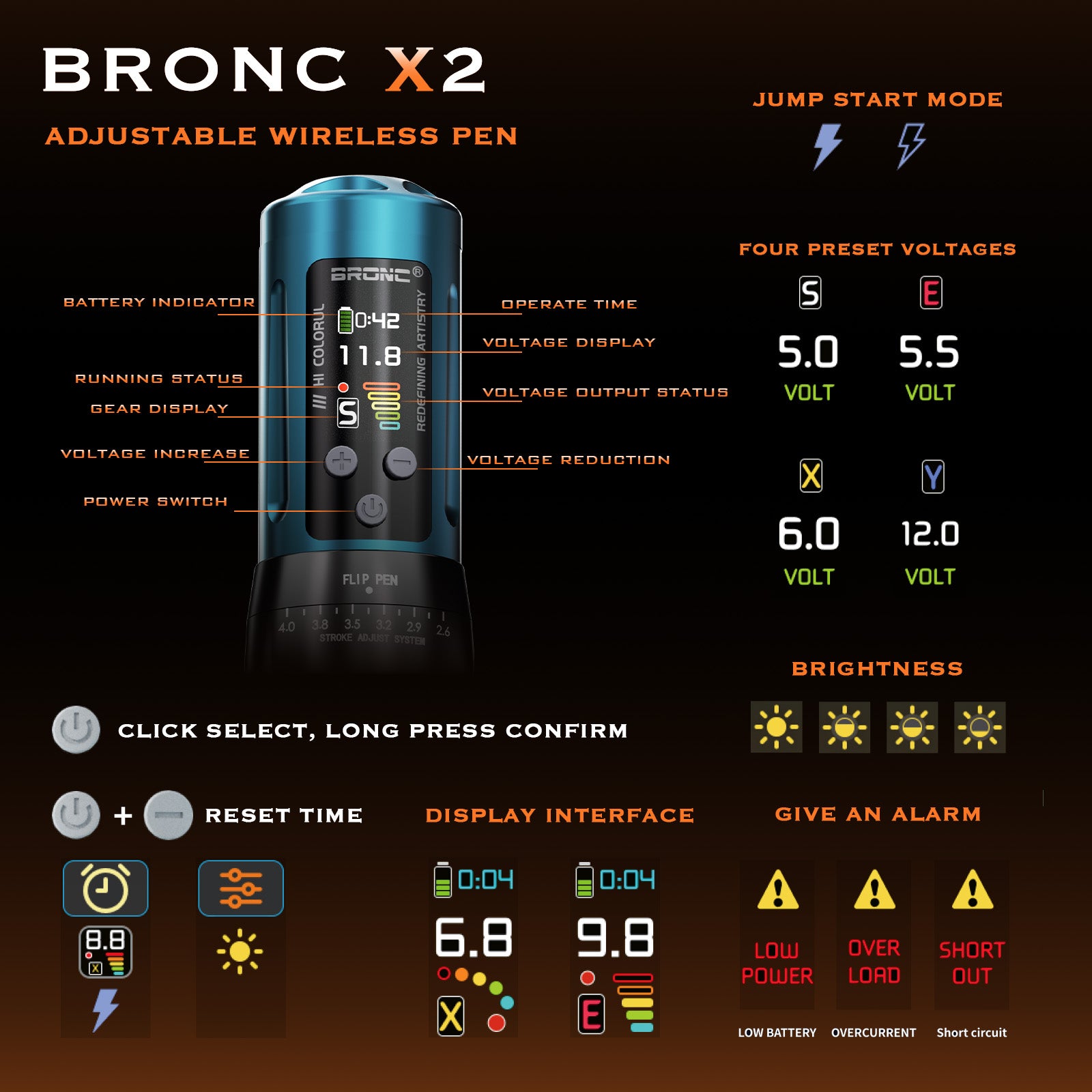 bronc x2 wireless tattoo machine