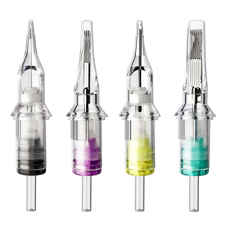BIG WASP Cartridge Needle - Transparent & Textured Needles Mix (50PCS) - High-quality mix of transparent and textured needles by BIG WASP for precise tattooing.