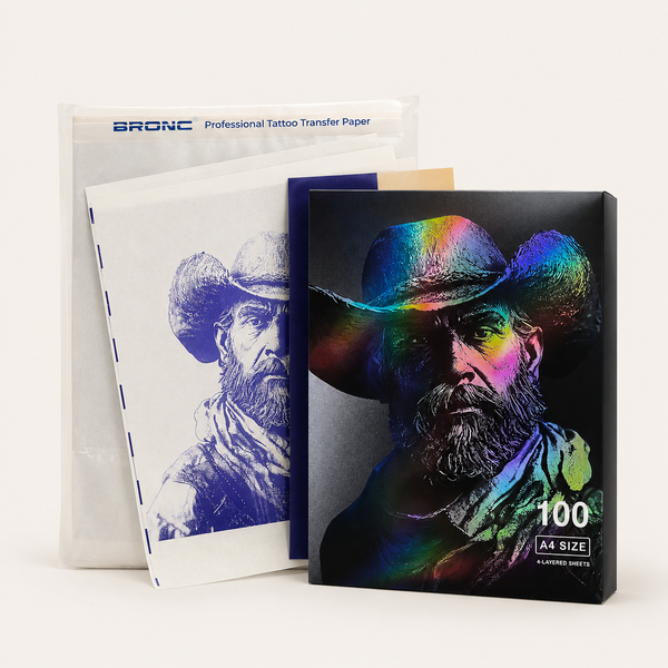 Bronc Professional Tattoo Transfer Paper — A4 100 Sheets