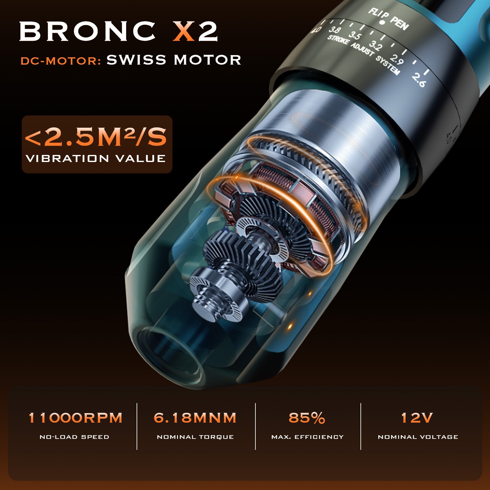 bronc x2 wireless tattoo machine