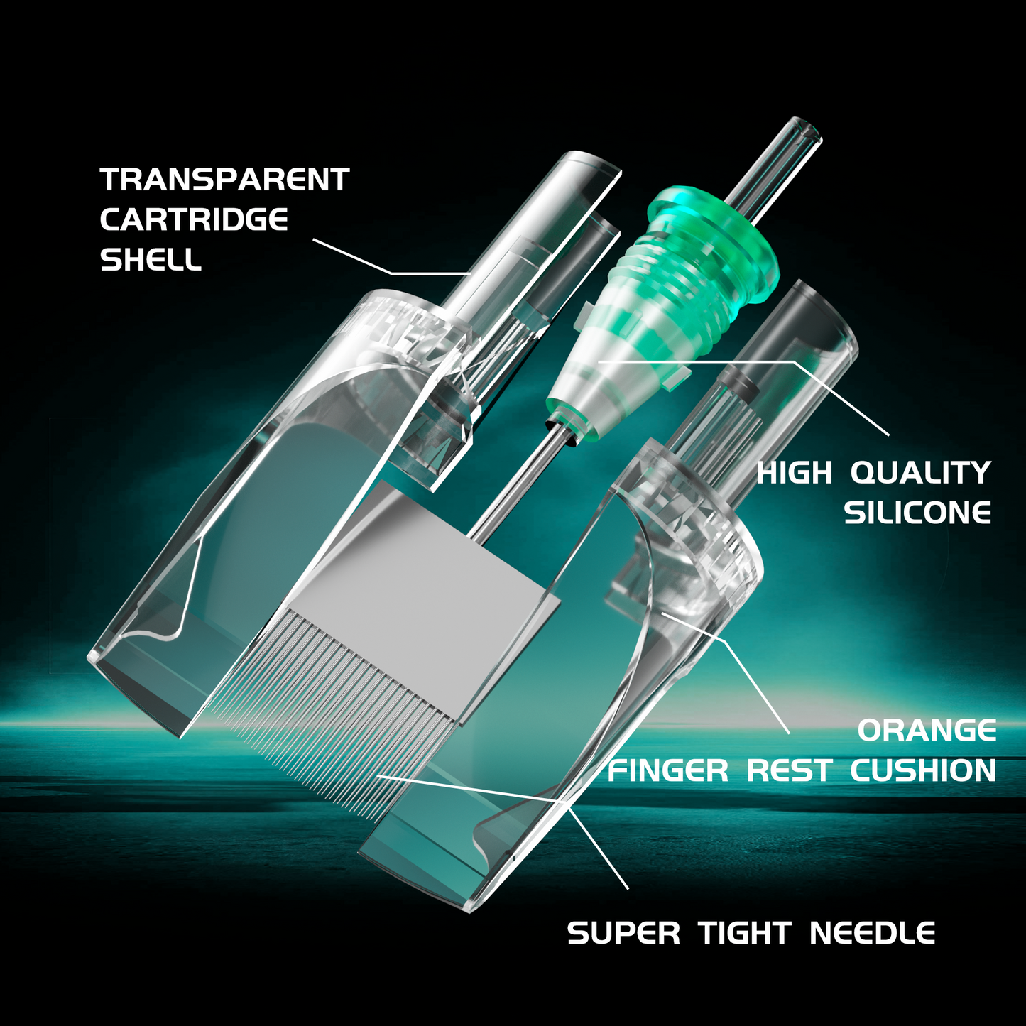 BIGWASP Large Transparent Cartridges Needle Soft Edge Magnums