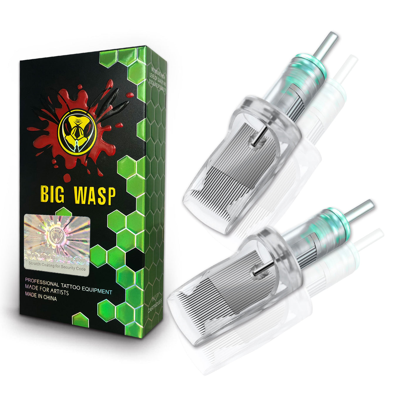 BIG WASP Large Transparent Cartridges Needle Magnums（12PCS） – BIGWASP TATTOO SUPPLY