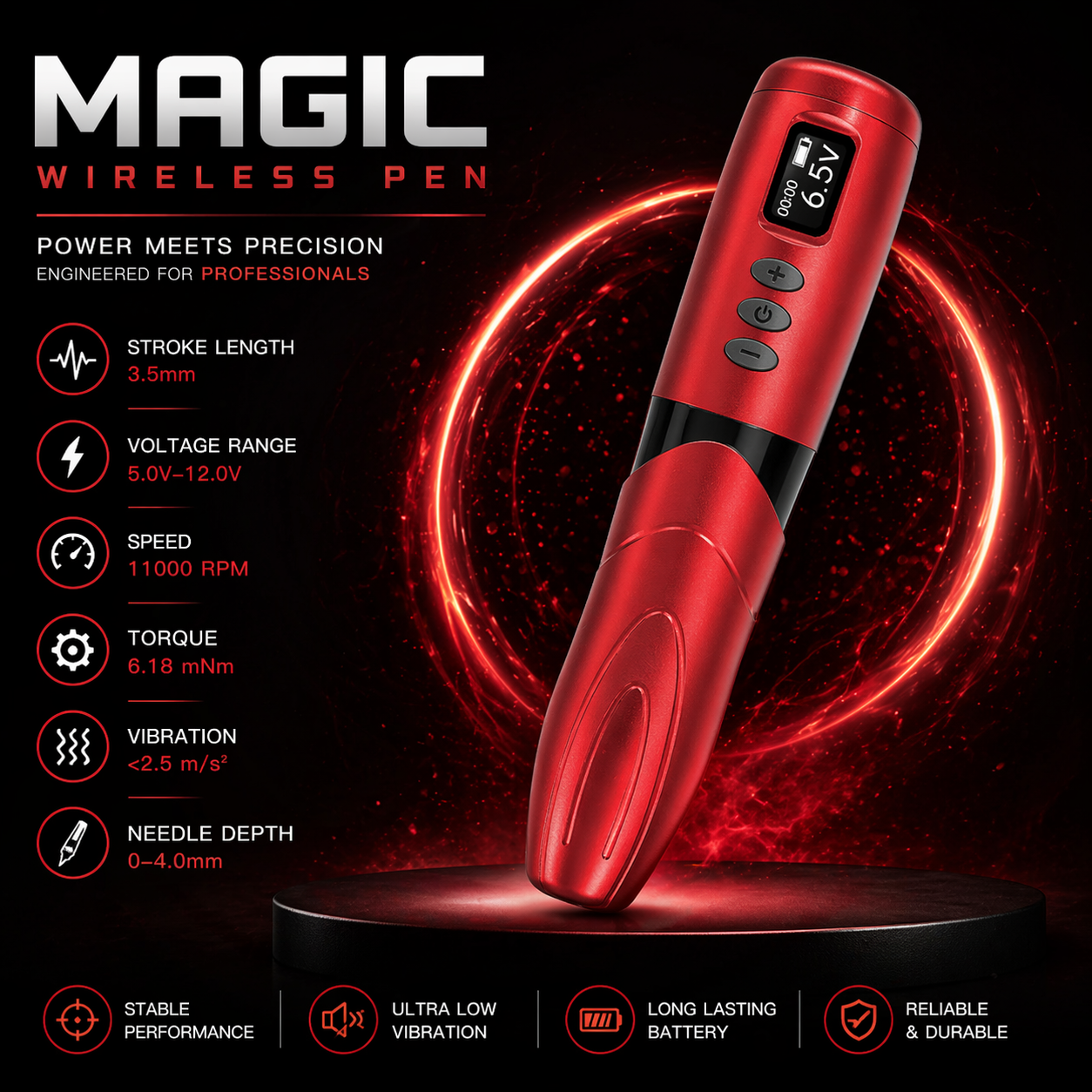 BIgwasp wireless tattoo pen