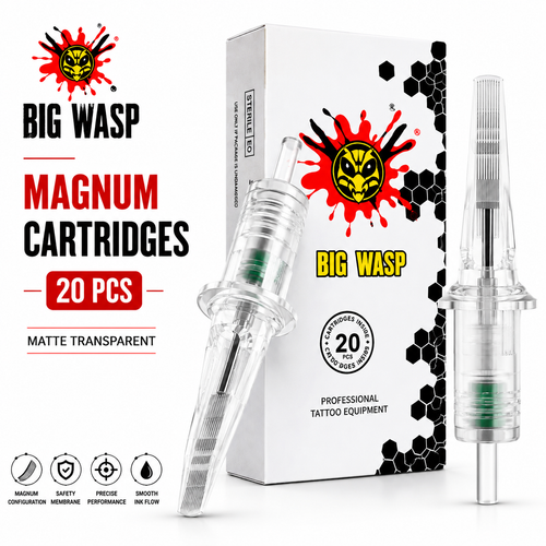 BIG WASP Magnum Cartridges packaging with cartridges on a white background