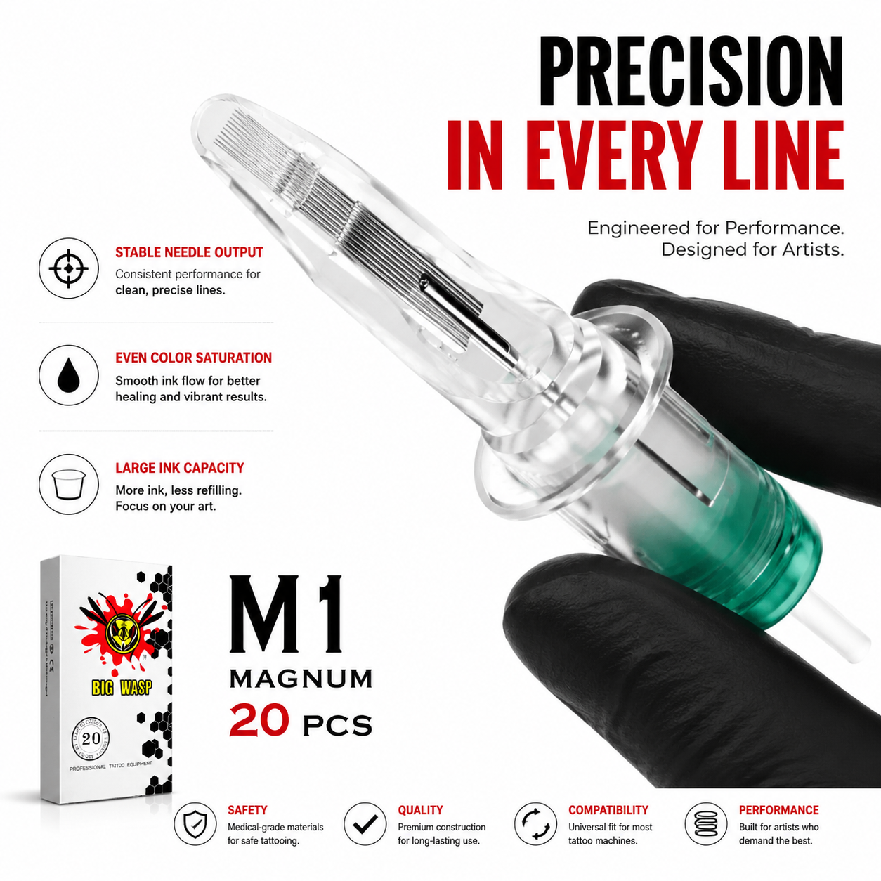 Bigwasp magnum tattoo cartridges