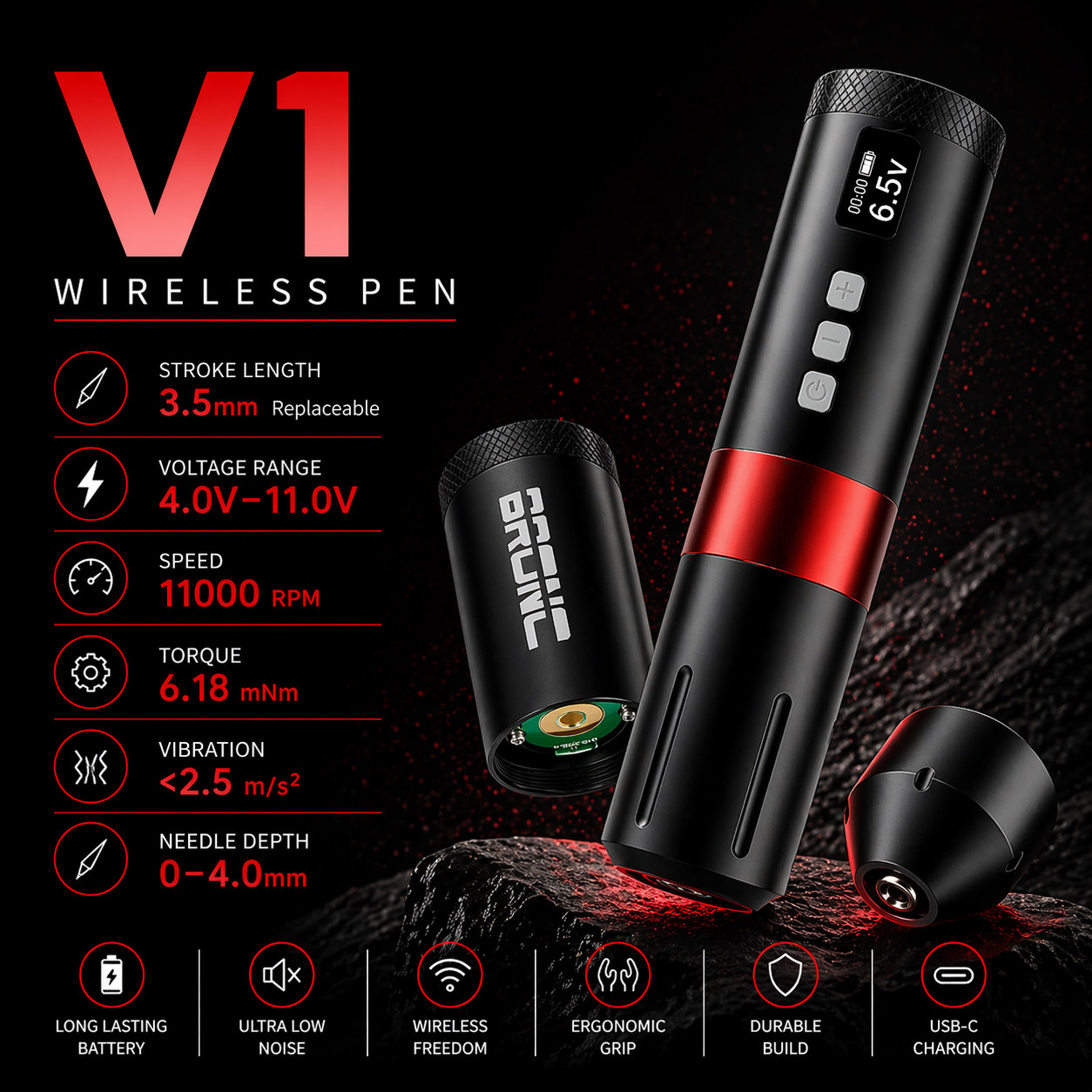 BIgwasp wireless tattoo pen