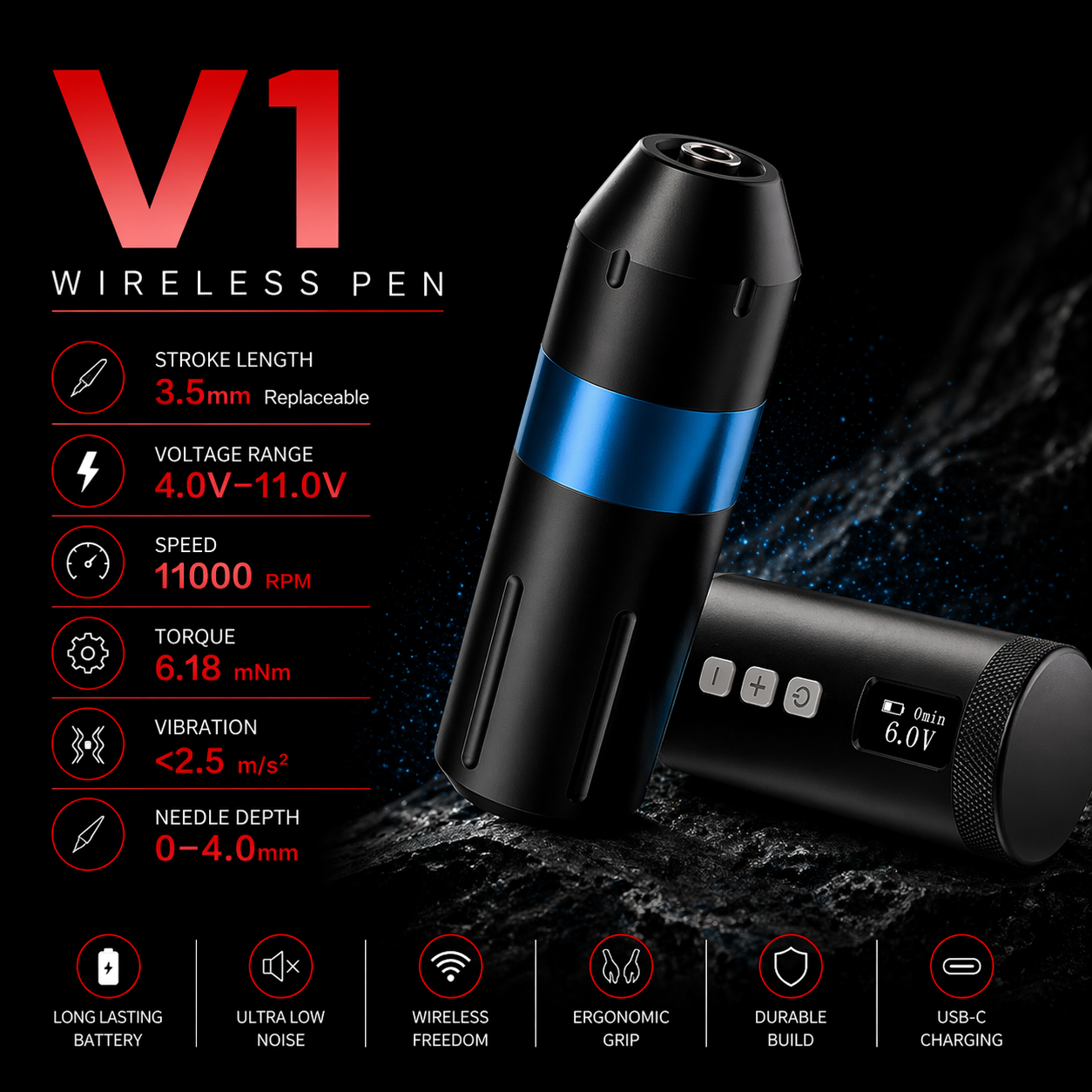 BIgwasp wireless tattoo pen