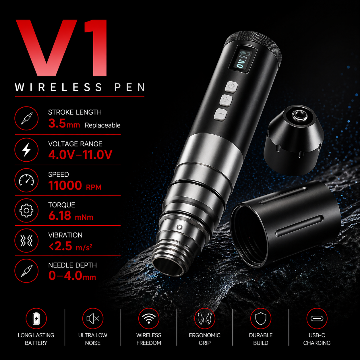 BIgwasp wireless tattoo pen