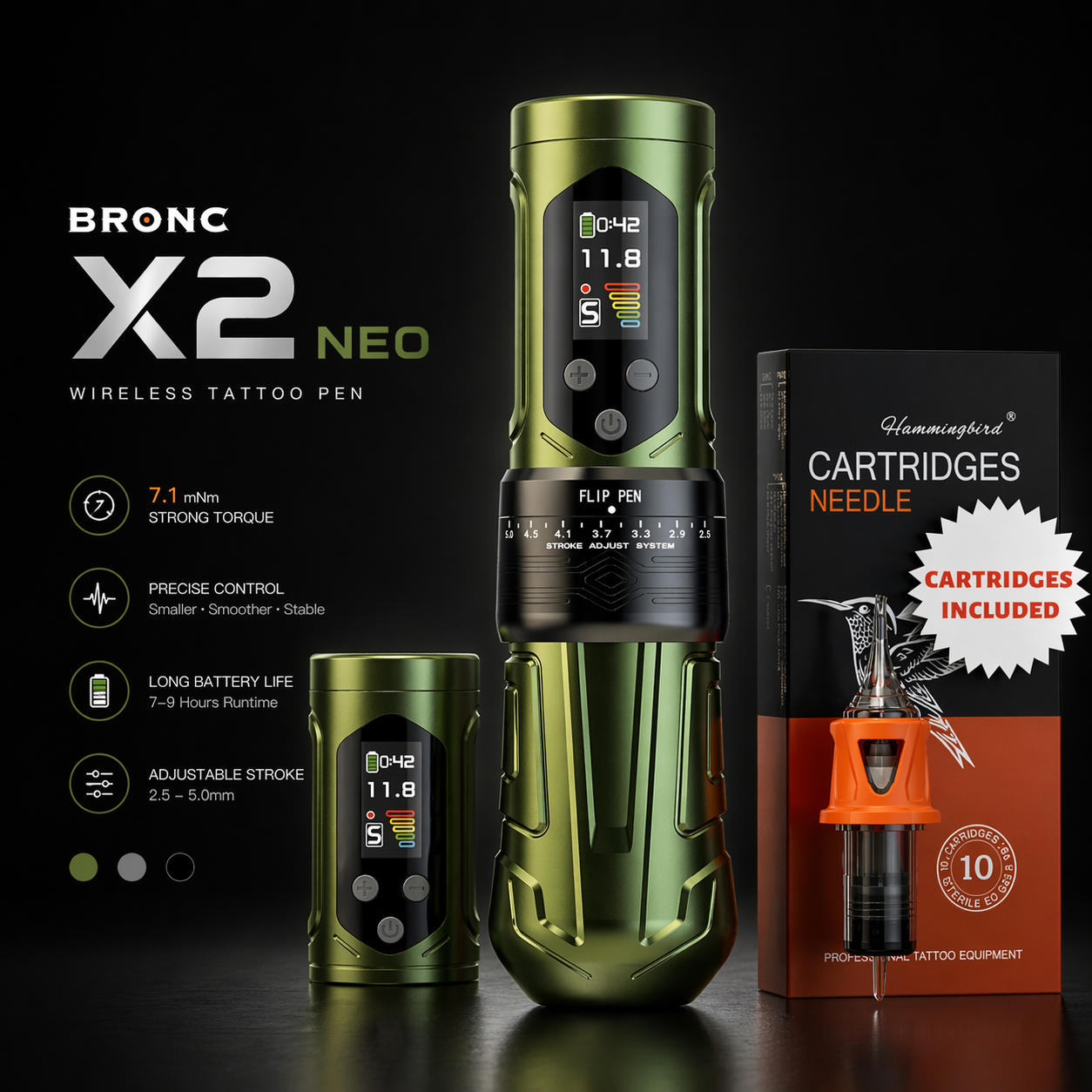 Bronc wireless tattoo pen